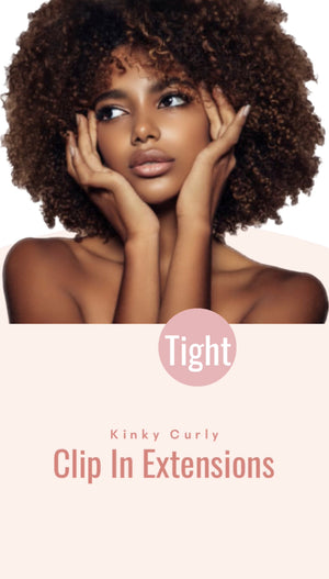 Tight Kinky Curly CLIP INS SET